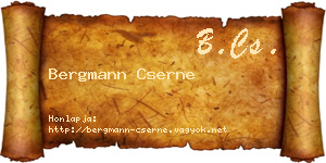 Bergmann Cserne névjegykártya